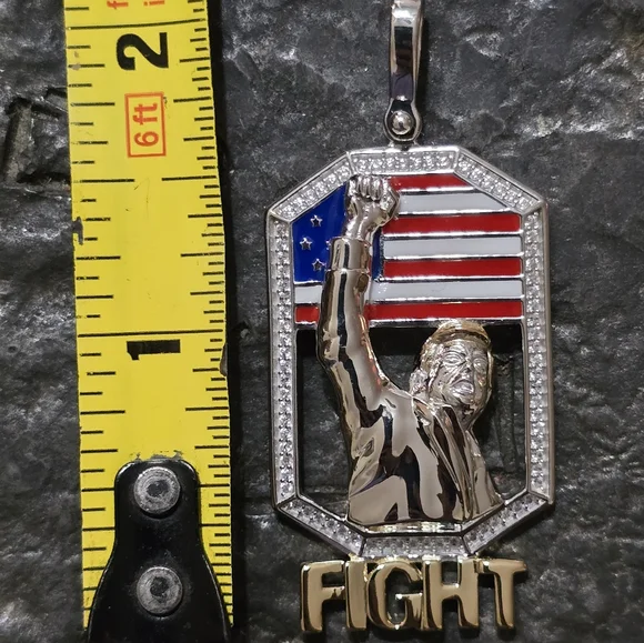 Sterling silver TRUMP PENDANT